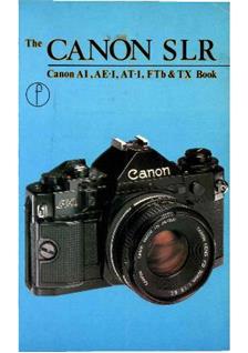 Canon AT 1 manual. Camera Instructions.